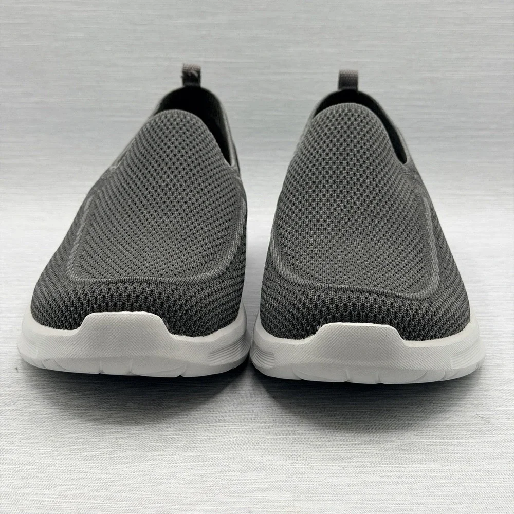 Skechers Men's 11 Loafers Grey Mesh Slip On Memory Foam Lattimore 210275